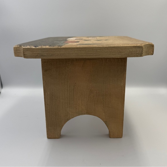 Vintage Hand Painted Wooden Step Stool - Picture 5 of 8